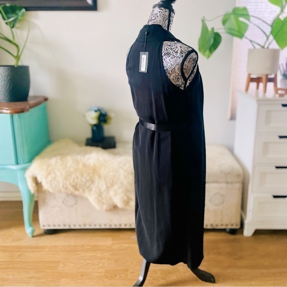 NWT Alexander Wang Belted Wrap Scarf Sleeveless Midi Cocktail Dress, Size 2 - Picture 6 of 13